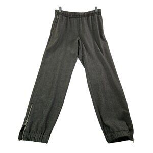 CHICO'S Women Black Label Pants Ankle Zip Elastic Waist Sz M Black Work 80-30